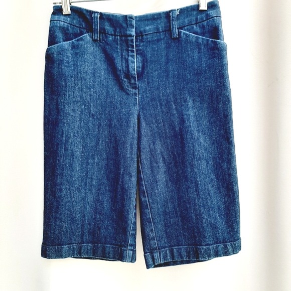 Navy Denim walking shorts - Picture 2 of 8